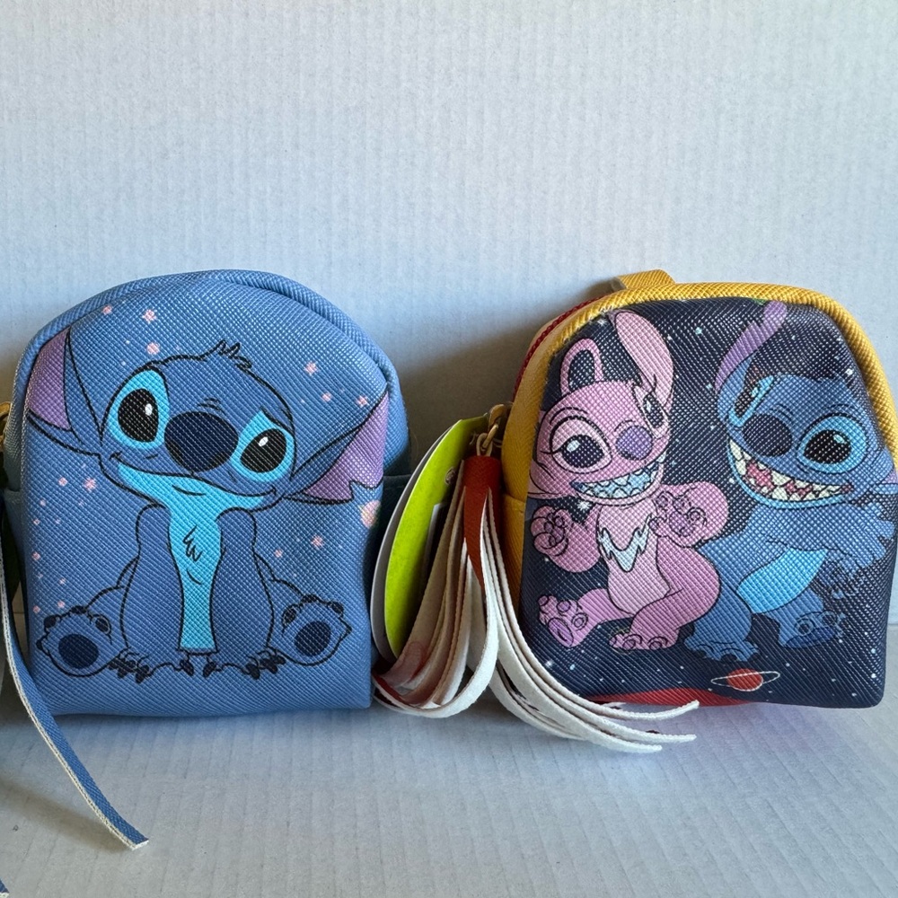 Disney Stitch, Stitch with Angel Blue and Yellow Mini Bags W/Candies set of 2